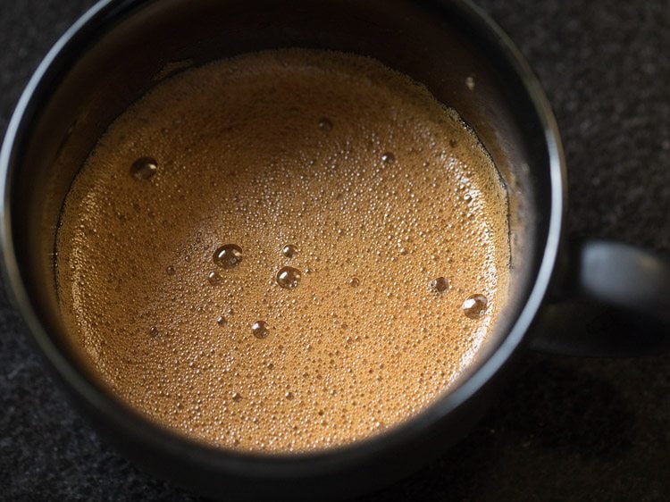 coffee is nice and frothy on top.