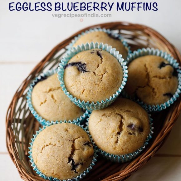 Blueberry Muffins (With Whole Wheat Flour) » Dassana's Veg Recipes