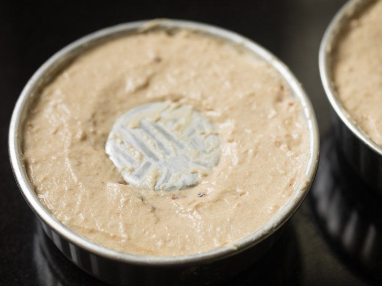 smooth the batter before baking.
