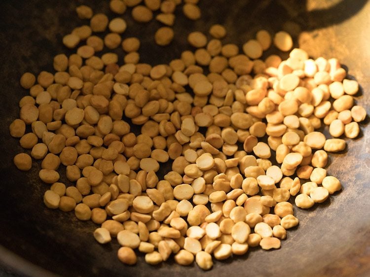 roasting chana dal. 