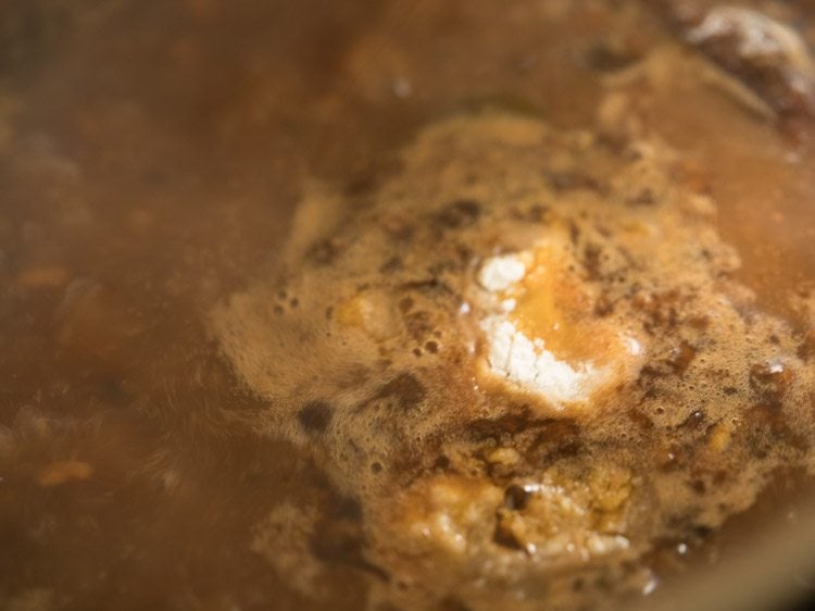 rice flour added to the gravy. 