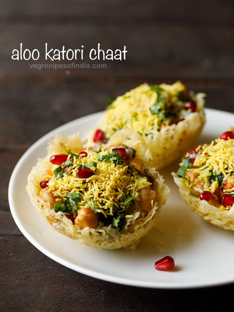 katori chaat recipe, how to make katori chaat | tokri chaat