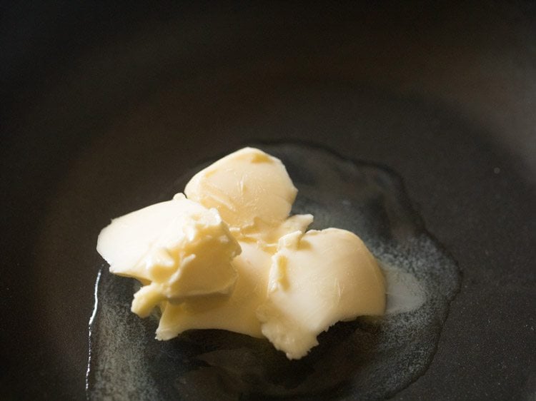 melting butter in a pan