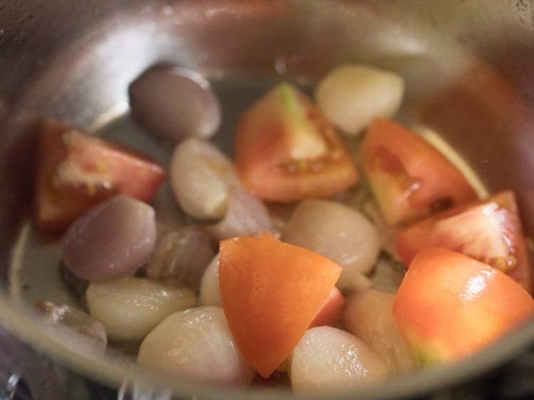 chopped tomatoes, onions and oil