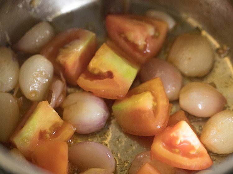 sauteed tomatoes, onions and oil