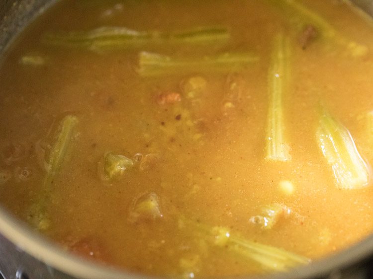 sambar powder mixed with sauce