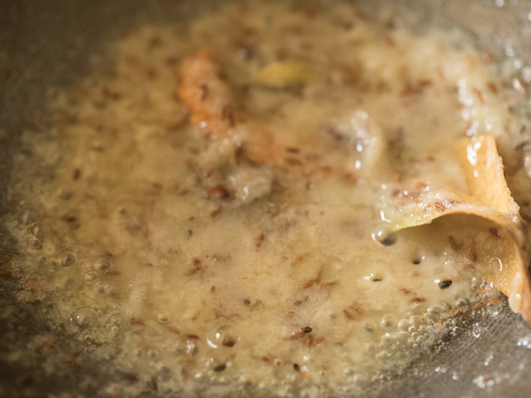 sautéing onion paste. 