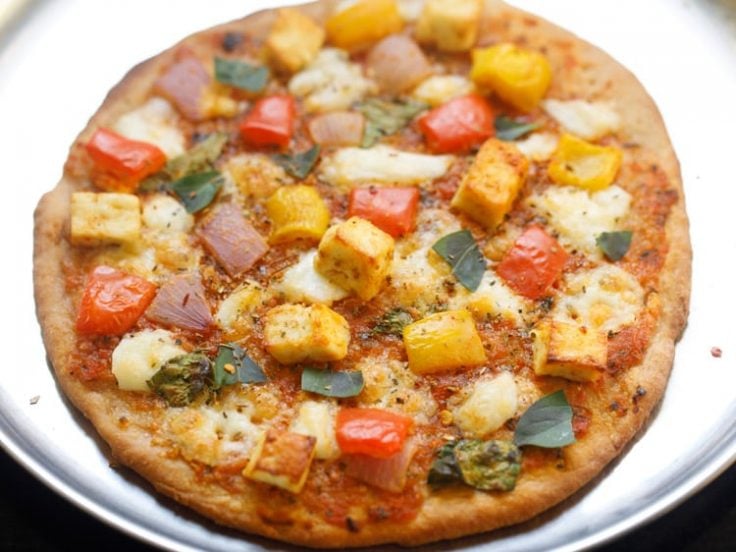Paneer Pizza Paneer Cheese Pizza » Dassana's Veg Recipes