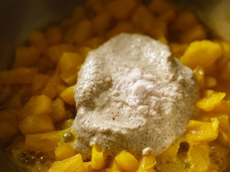 making pineapple pachadi recipe