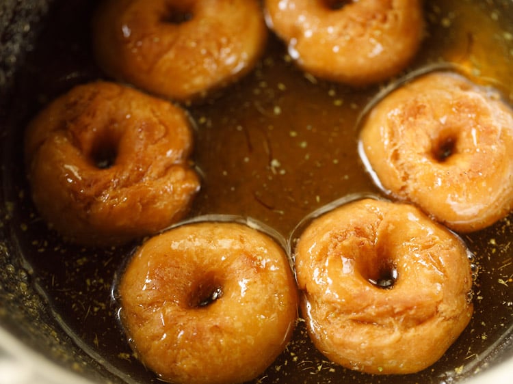 soaking balushahi recipe in sugar syrup. 