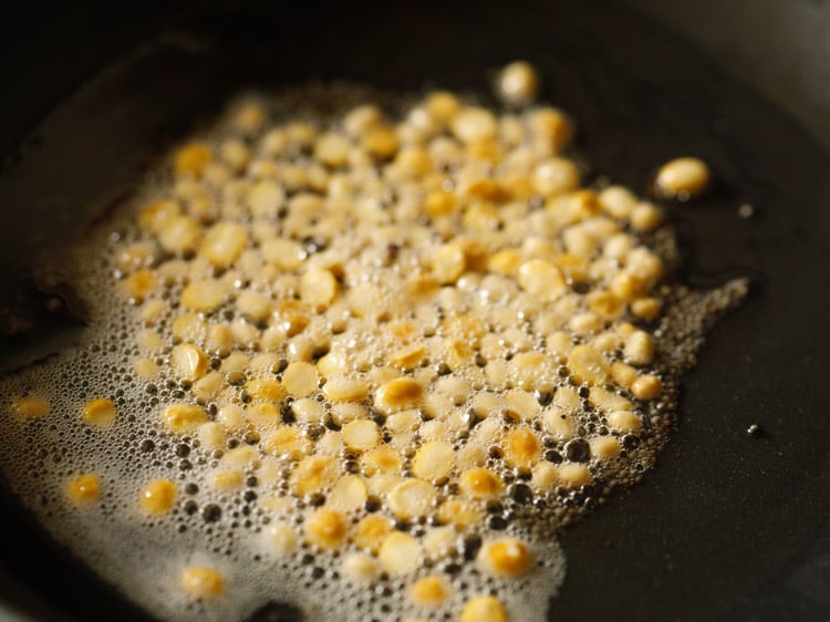 frying lentils. 