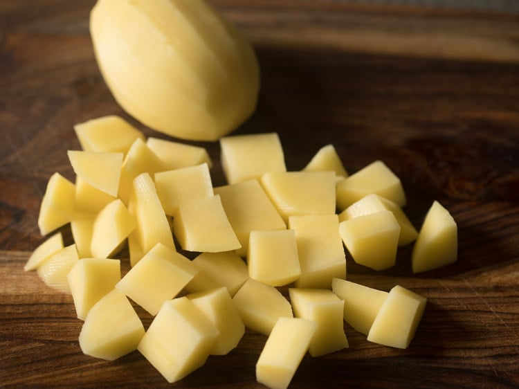 potatoes chopped in small bite sized cubes