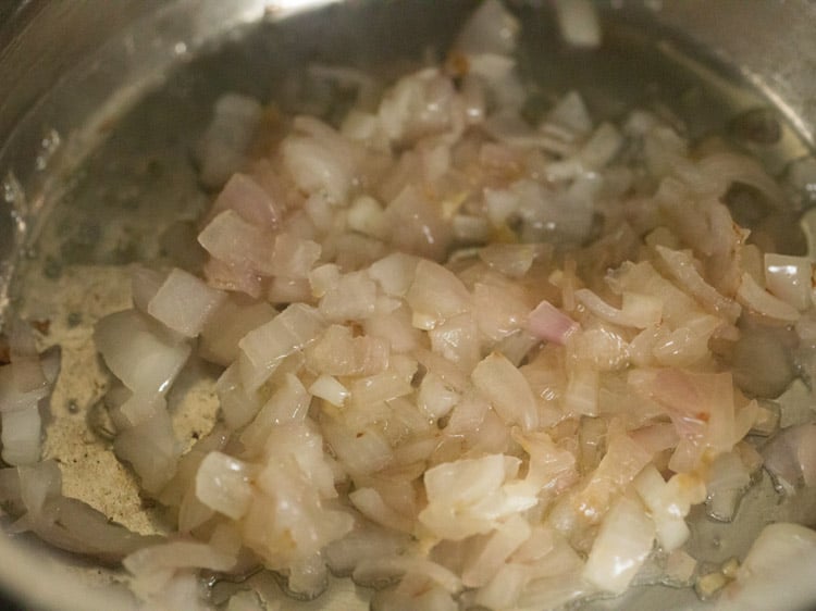 onions cooked until translucent