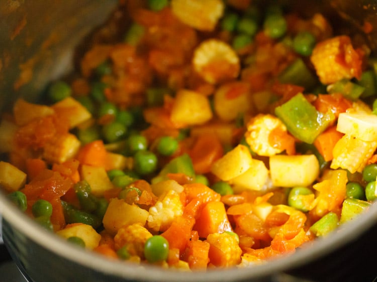 vegetables mixed with salt