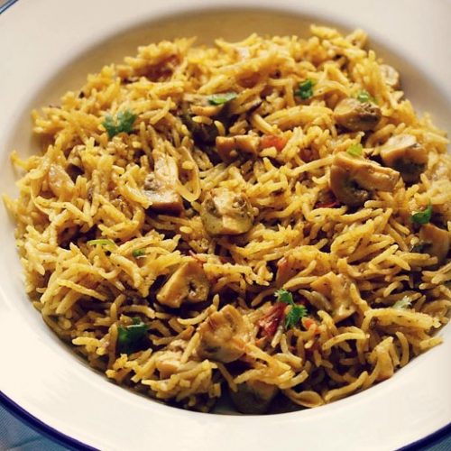 mushroom biryani recipe