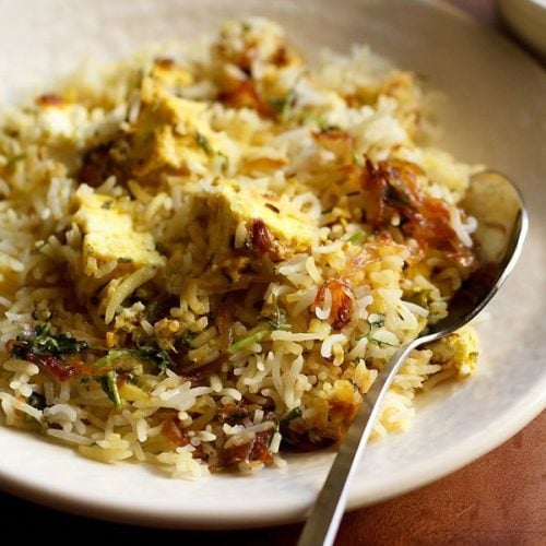 paneer biryani receita