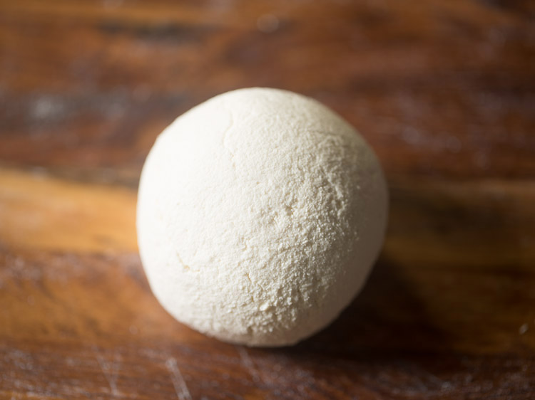 chenna kneaded to a smooth ball for making chom chom. 