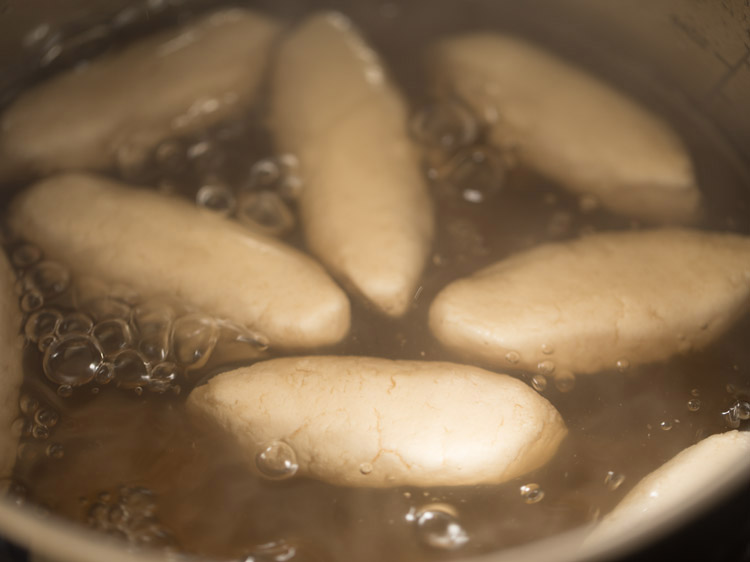 cooked cham cham sweet pieces in the sugar syrup. 