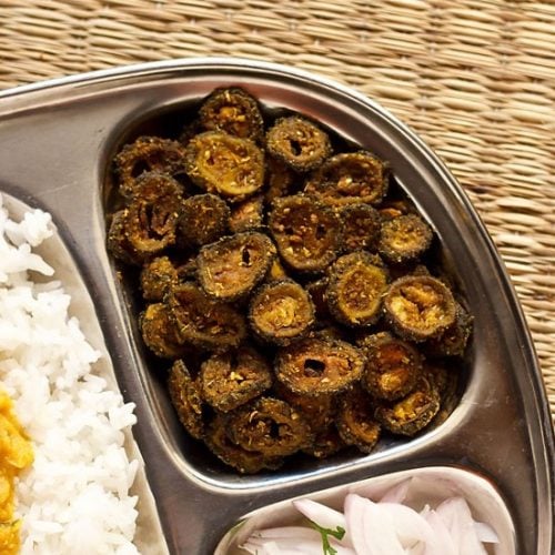 karela fry recipe, BITTER GOURD FRY RECIPE