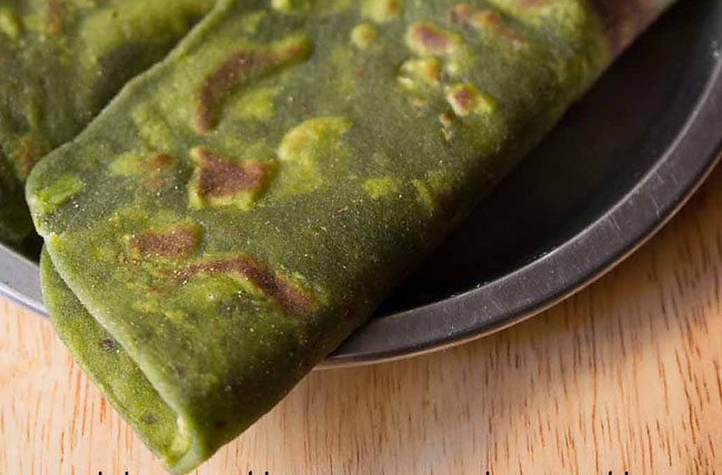 palak paratha