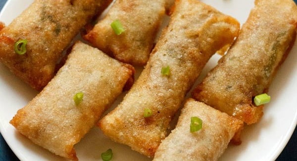 Veg Spring Rolls Recipe - Swasthi's Recipes