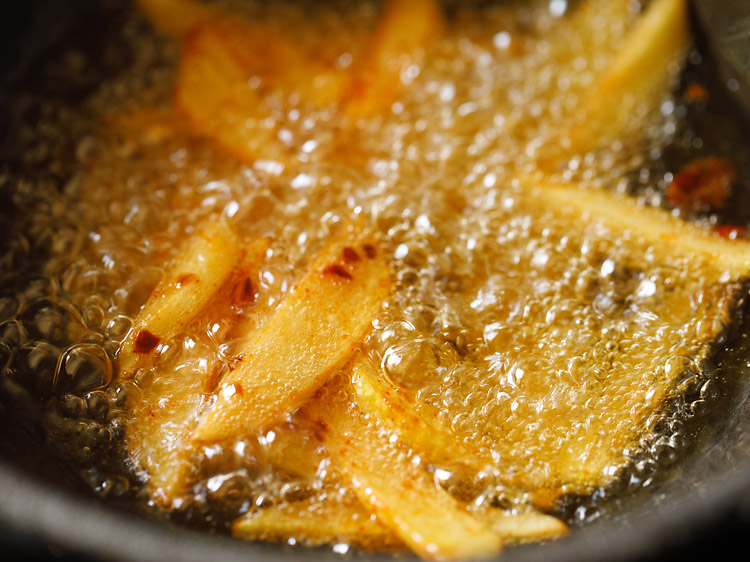 making chilli potato recipe