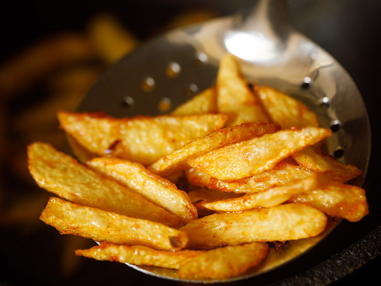 making chilli potato recipe