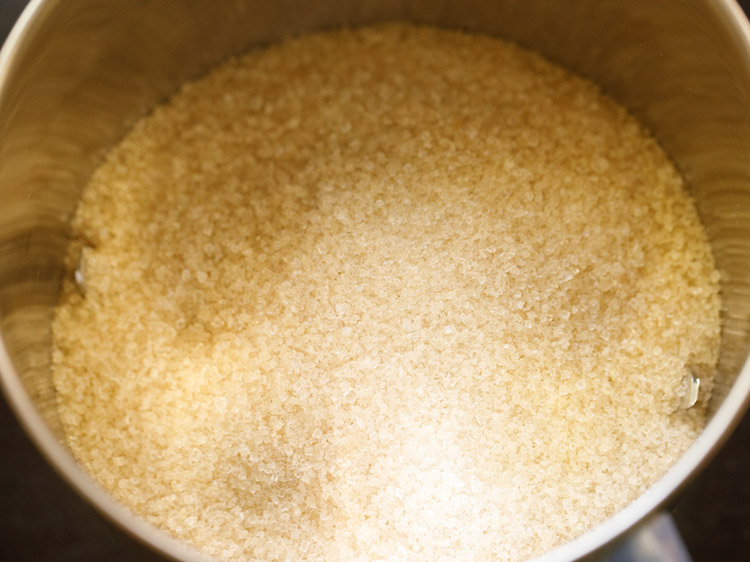 sugar added in a grinder jar. 