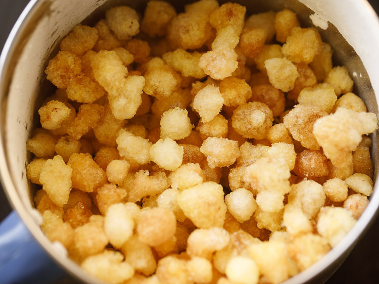 fried gond added to grinder jar. 