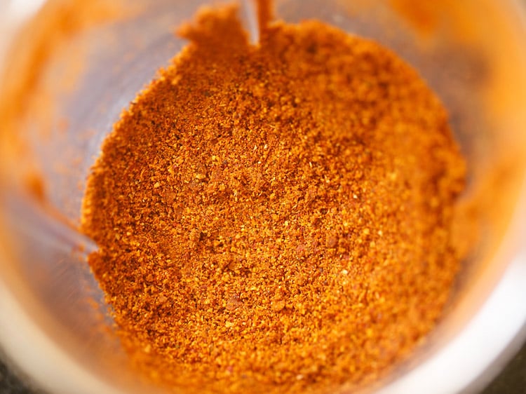 tiffin sambar powder in the grinder