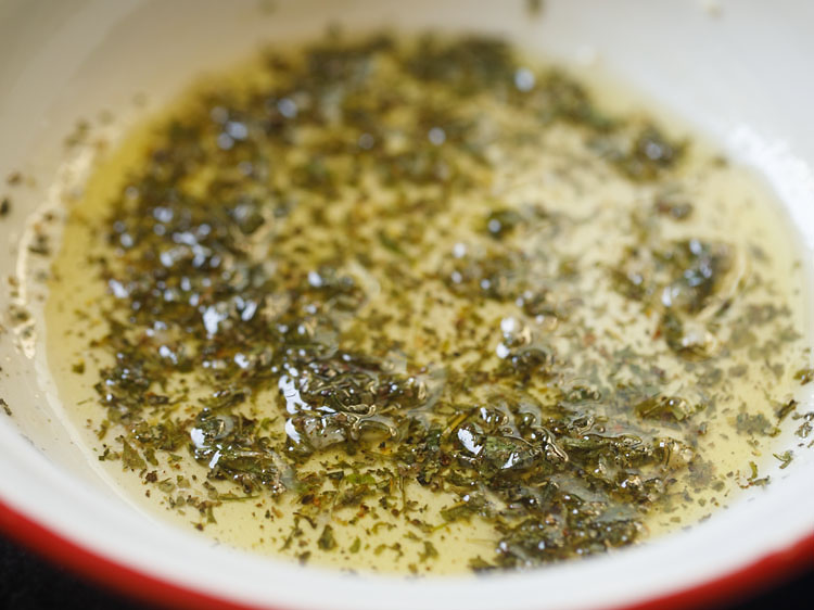 whisking the ingredients briskly so that they are mixed evenly. 