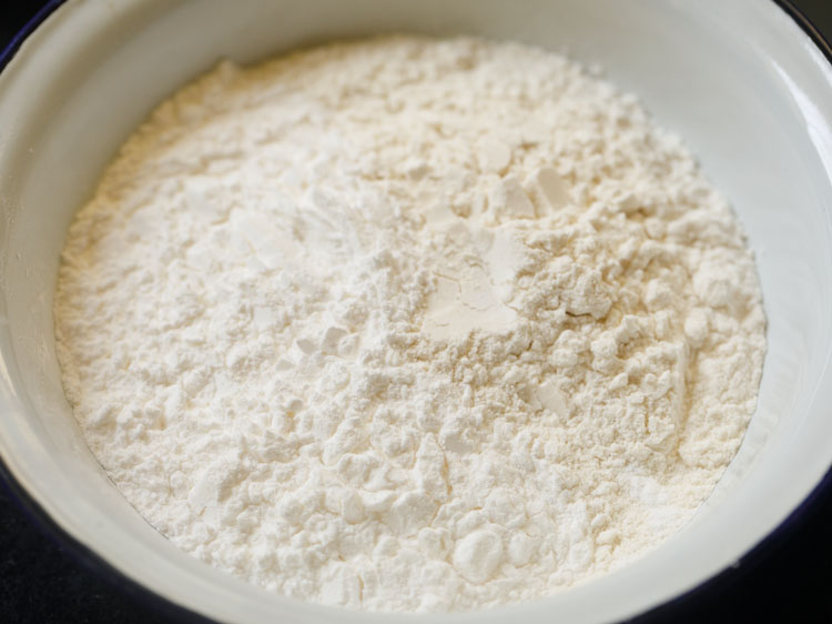 all purpose flour and corn starch in a mixing bowl