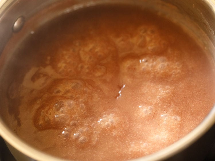 ragi mixture thickening gradually. 