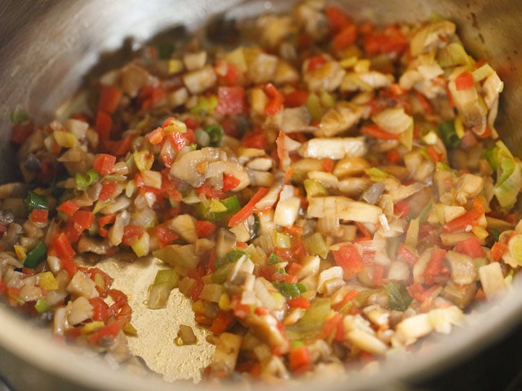 stir frying vegetables 