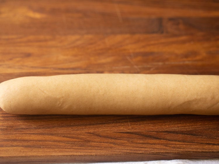 dough rolled in a log.