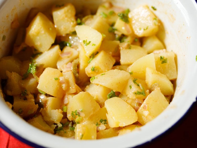potatoes mixed well