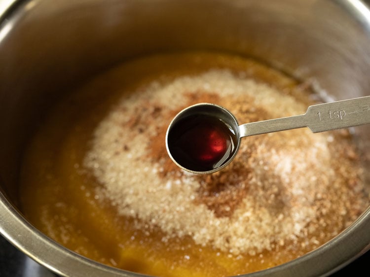 making pumpkin bread