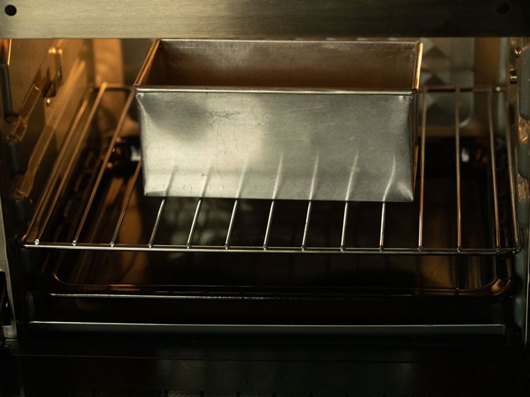 baking pumpkin bread.