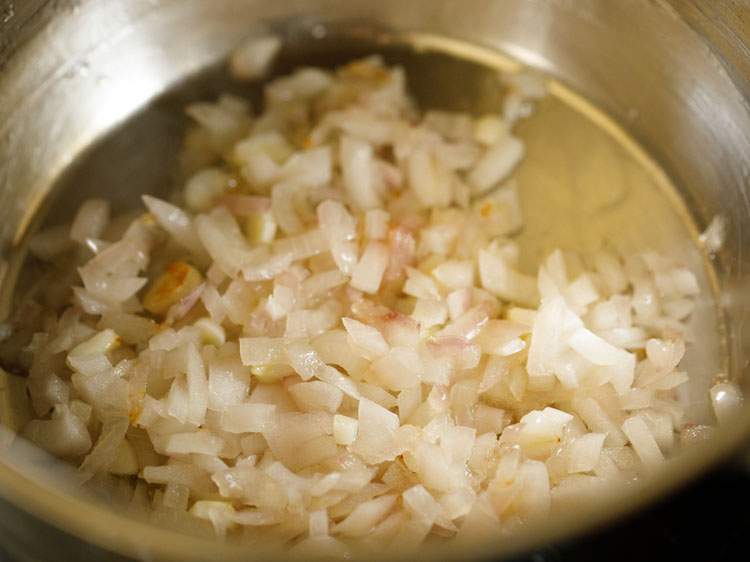 sautéing onions and garlic