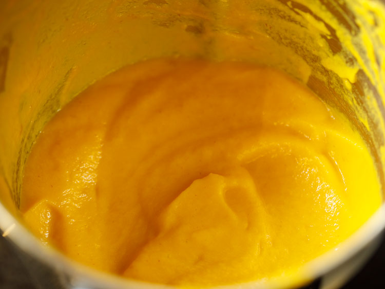 blended to a smooth puree