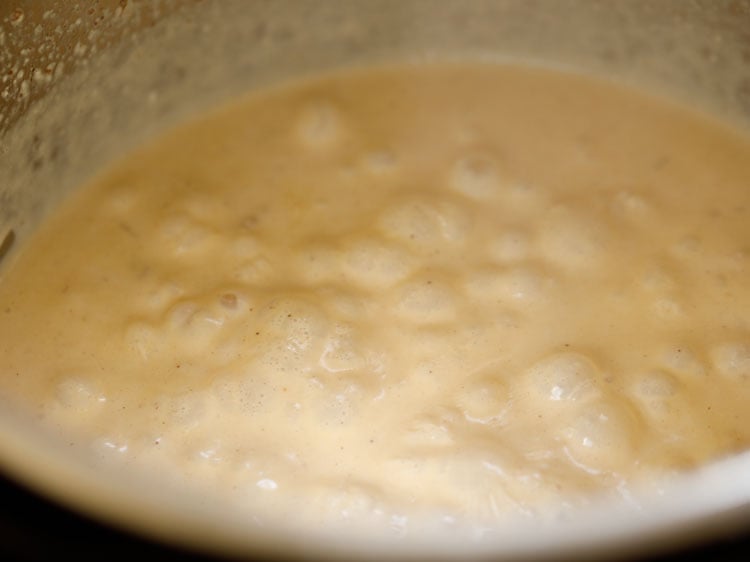 instant pot rice pudding thickened and ready to be served