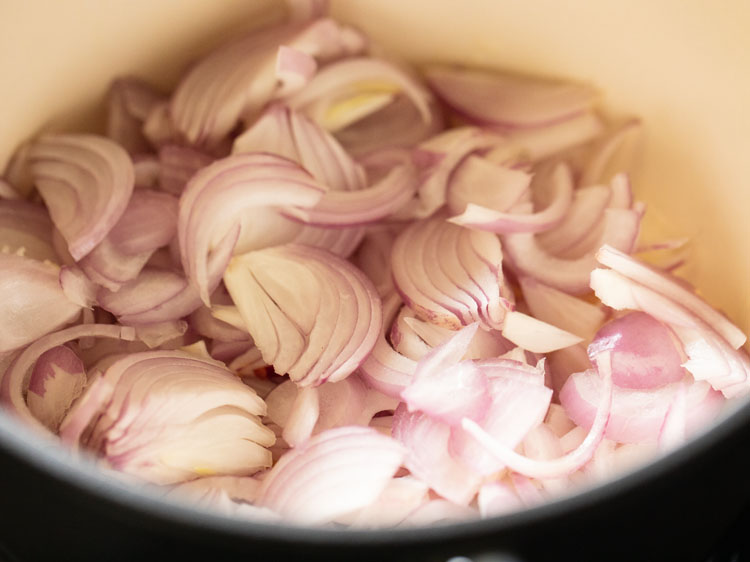 onions added to melted butter.