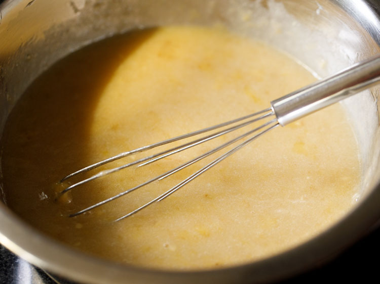 ingredients mixed well with the mashed bananas.