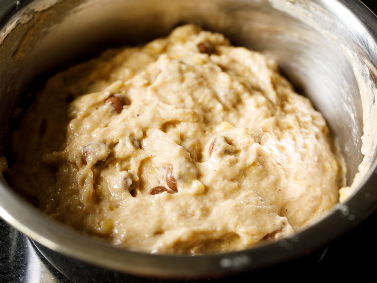 bread batter ready. 