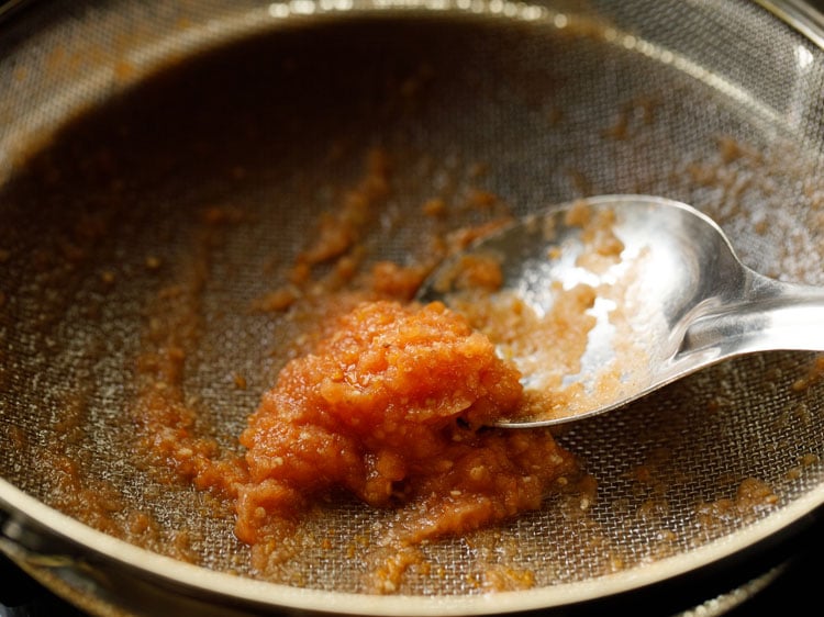 strained till only the seeds remain in the sieve.