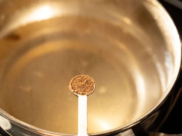 adding ground ceylon cinnamon powder.