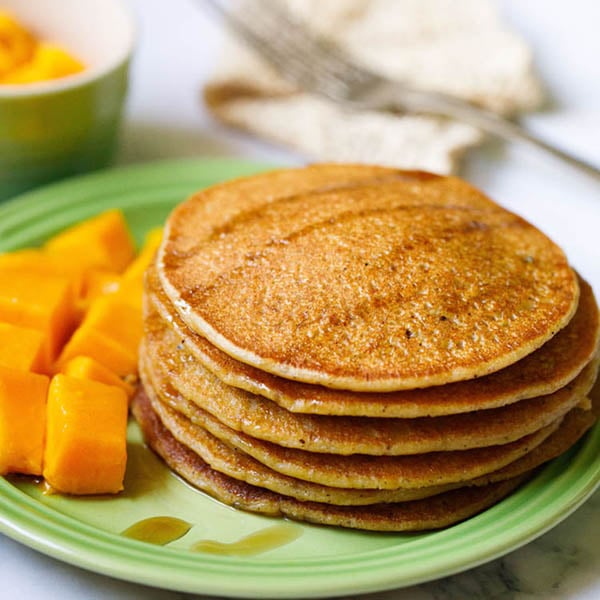 Pumpkin Pancakes (Eggless, Vegan, Whole Wheat) Image