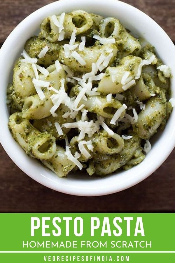Pesto Pasta Easy Basil Pesto Pasta Dassana S Veg Recipes Pesto Pasta 1