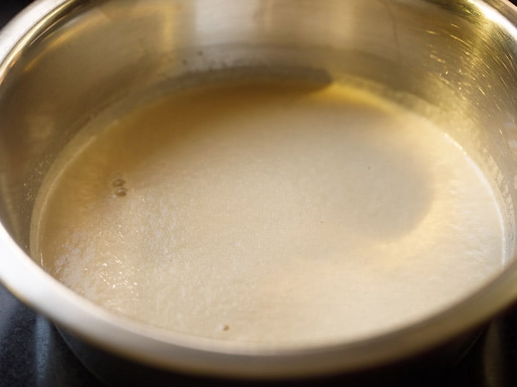 yeast mixture bubbled and frothed