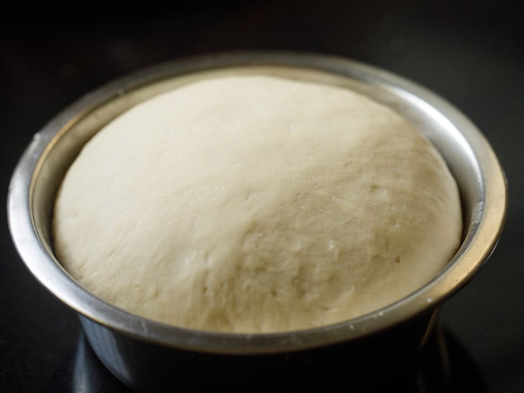 pizza-bread-base12 pizza dough has doubled and increased in volume